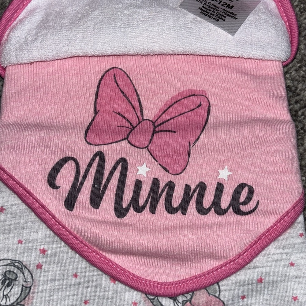 DISNEY BABY 3 bandana bibs with snaps Minnie Mouse 0-12 months - Picture 6 of 7